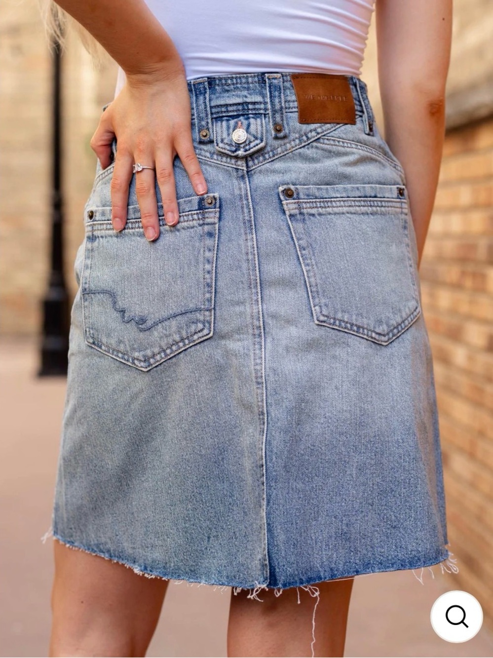 FREE PEOPLE SUZY DENIM MIDI SKIRT